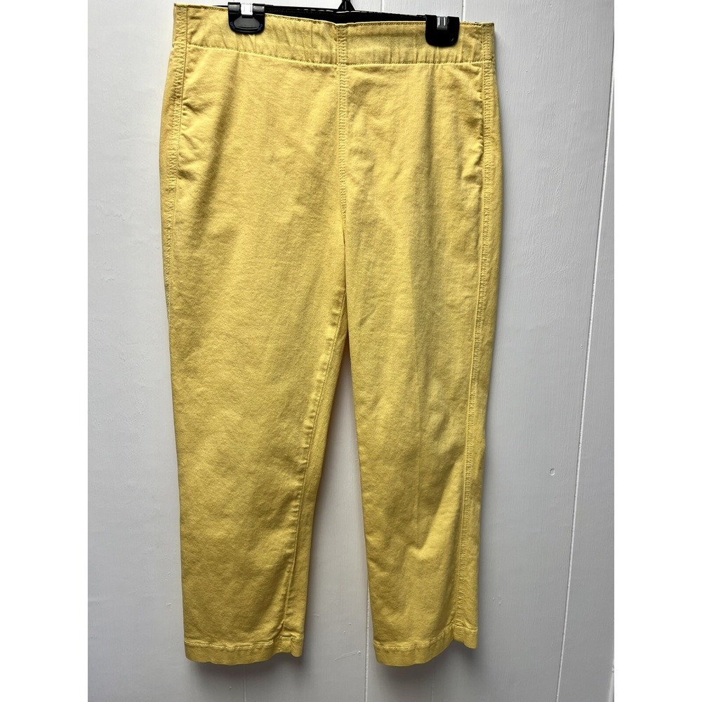 Miraclebody 8 Yellow Stretch Capri Pants Slimming Tummy Control Summer Boho Y2K
